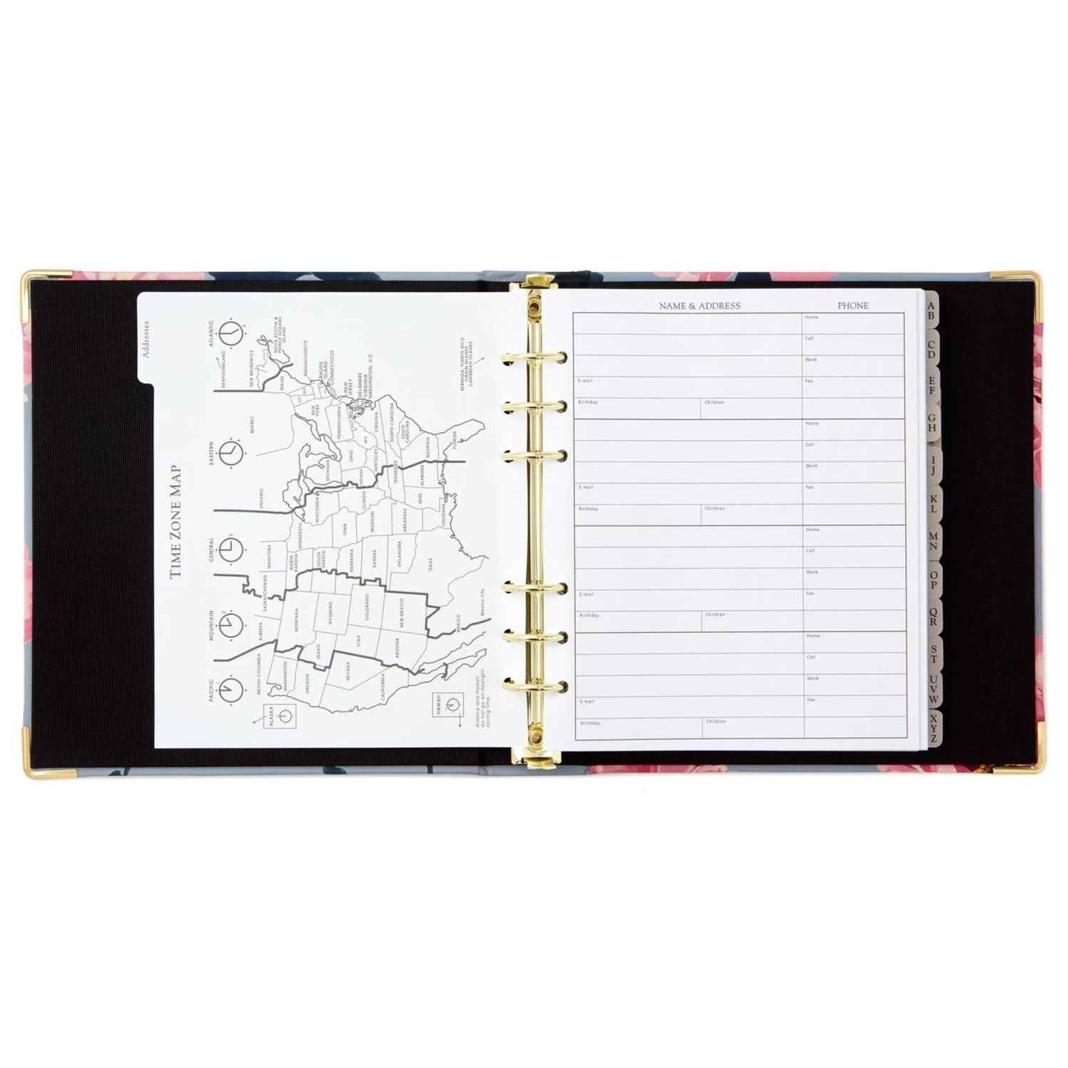 Hallmark Pink Peonies On Gray Address Book - Image 2