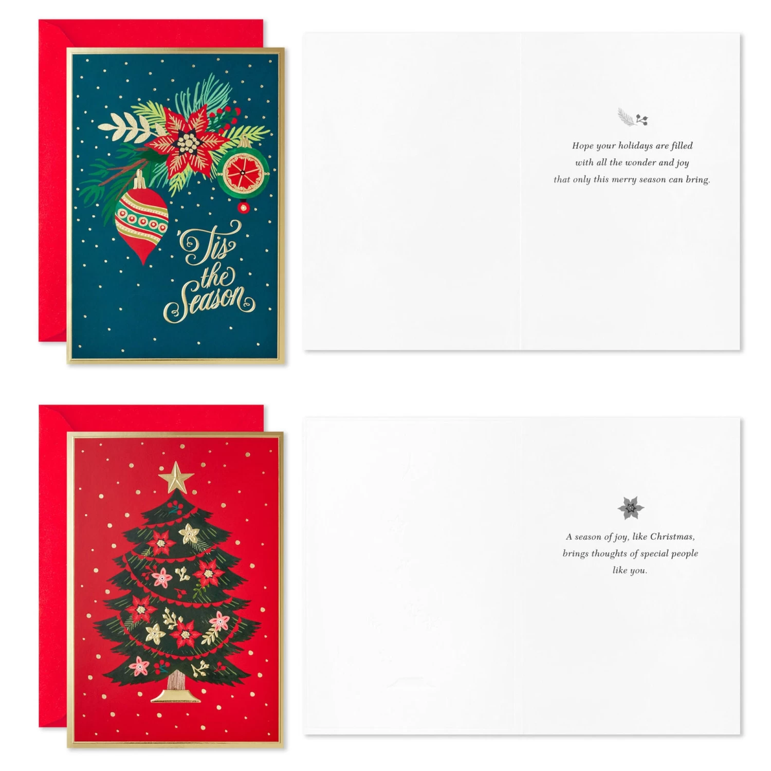 Hallmark Festive Folk Art Boxed Christmas Cards Assortment, Pack Of 40 - Image 2