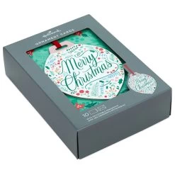Hallmark Christmas Spirit Boxed Christmas Cards With Detachable Ornaments, Pack Of 10