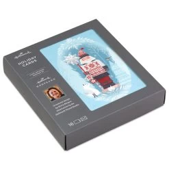 Hallmark Noble Nutcrackers Snowfall Prince Keepsake Ornament Inspired Boxed Christmas Cards, Pack Of 16