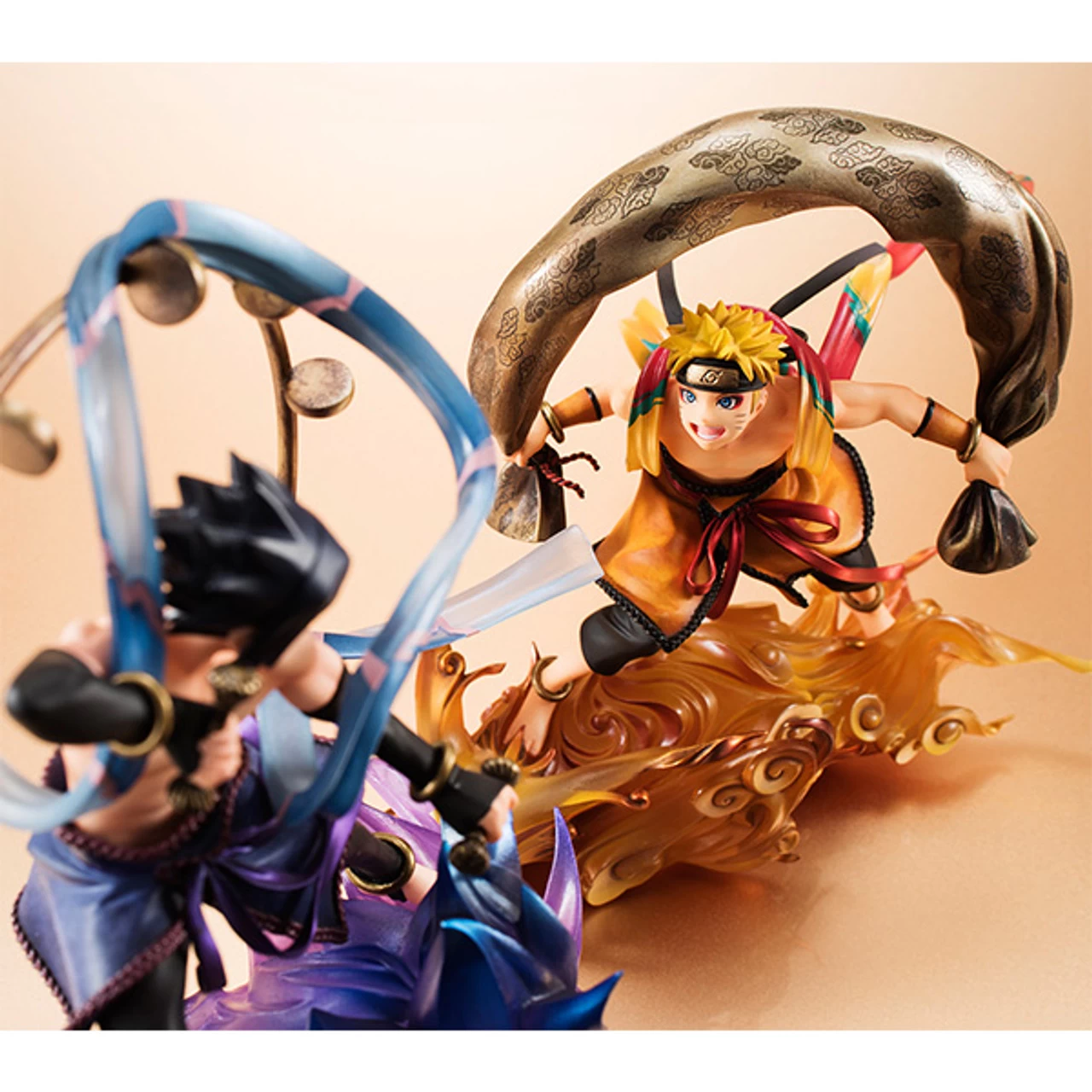 MegaHouse G.E.M. Series Remix Naruto Shippuden Uzumaki Fujin & Sasuke Uchiha Raijin SET PVC Figure (Completed) - Image 15