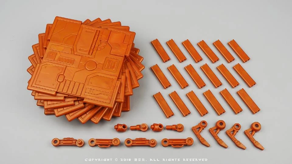 Wild Kids Display Bases 10 Pieces & 2 Robotic Arms & 18 Connector (Orange, Purple) - Image 2