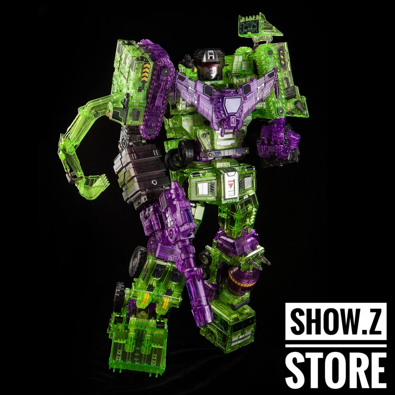 Toyworld TW-C07C Constructor Devastator Clear Version Full Set Of 6 Figures TW-07C Clear Constructor - Image 2