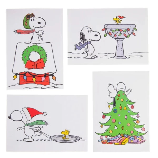 Snoopy As Christmas Tree Topper Assorted Petite Holiday Box Card - Image 2