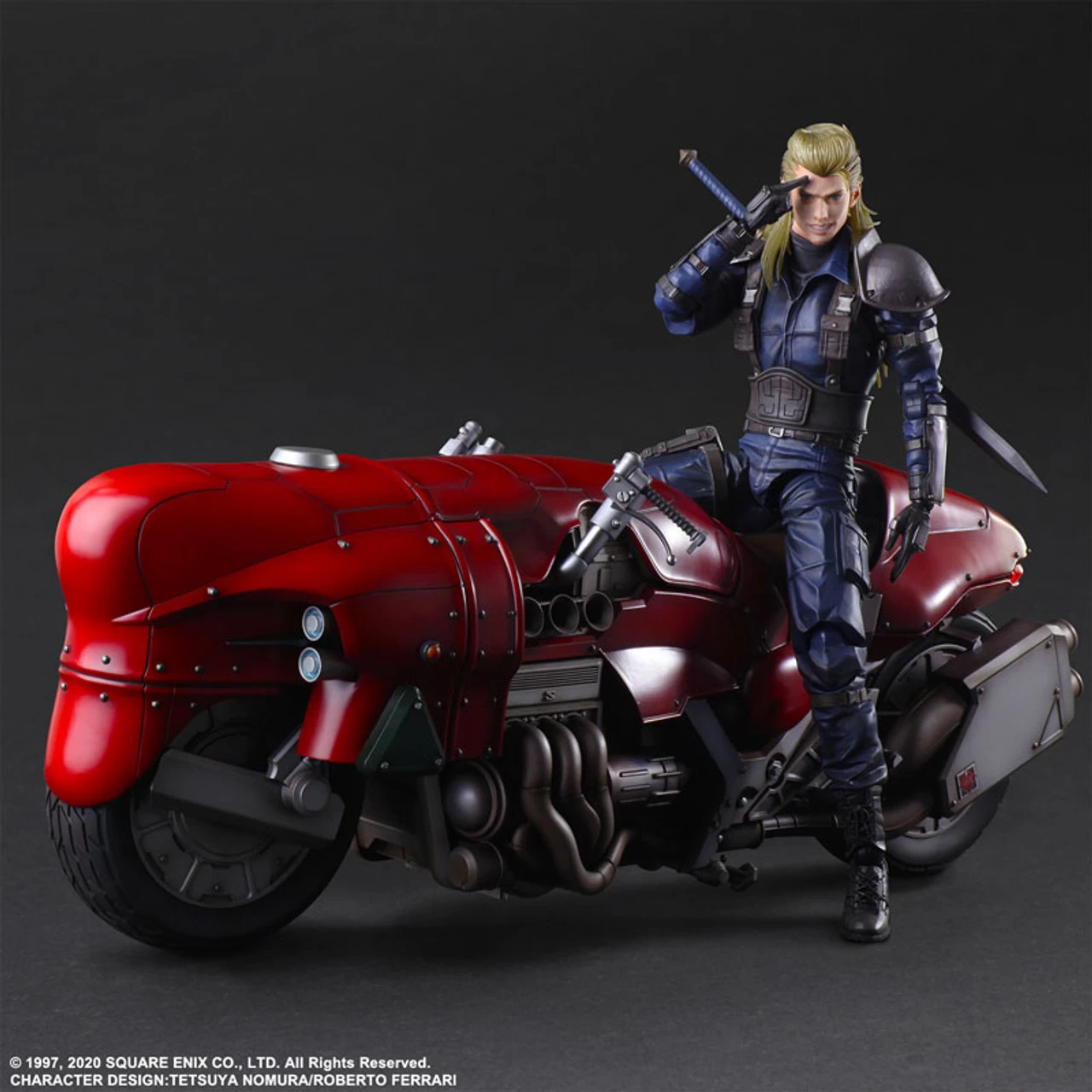 Square Enix Final Fantasy VII Remake PLAY ARTS KAI Roche & Motorcycle SET Action Figure - Image 6