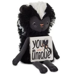 Hallmark MopTops Skunk Stuffed Animal With You Are Unique Board Book