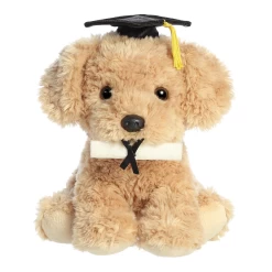 Graduation Golden Puppy Dog With Cap And Diploma 8.5" Plush Stuffed Animal