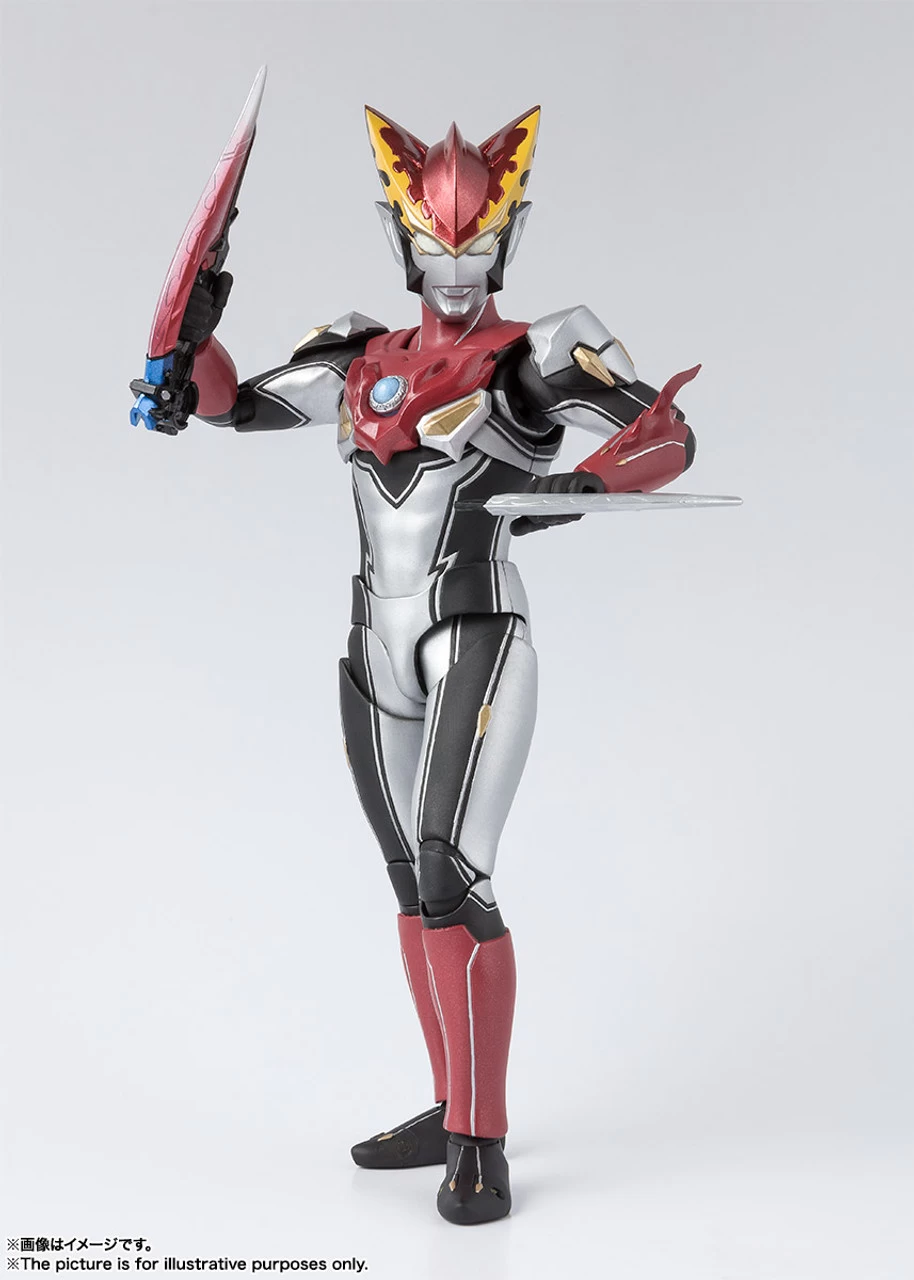 Bandai S.H.Figuarts Ultraman Rosso Flame Action Figure (with Bonus) - Image 4