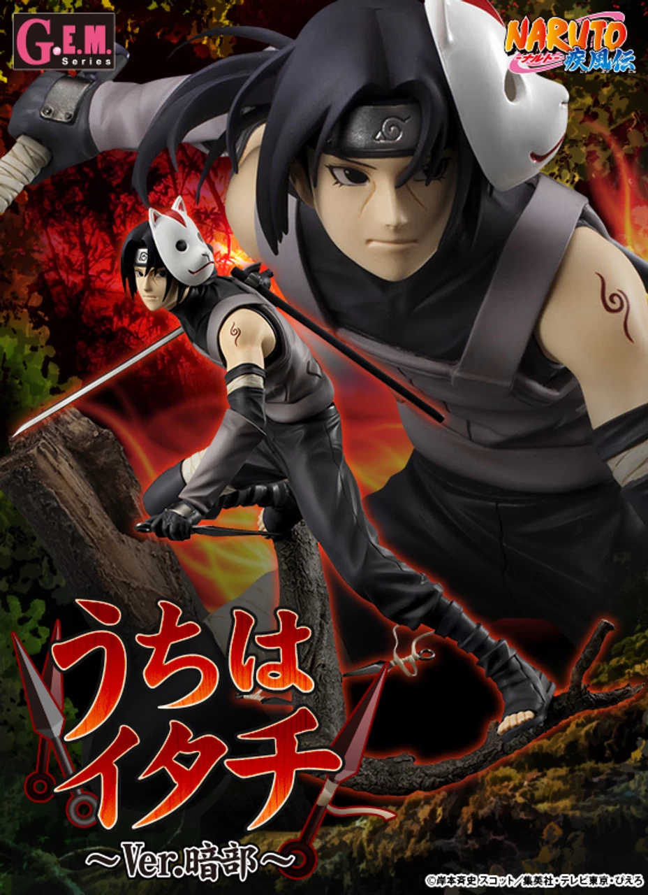 MegaHouse G.E.M.Series NARUTO Shippuden Uchiha Itachi Ver. ANBU 1/8 PVC Figure - Image 7